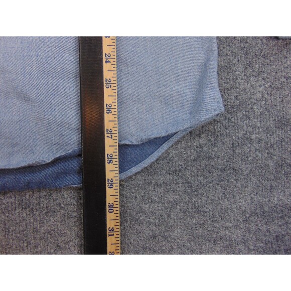Stenstorms Flannel Shirt Mens XL Fitted Blue Button Down Collar - Picture 8 of 10